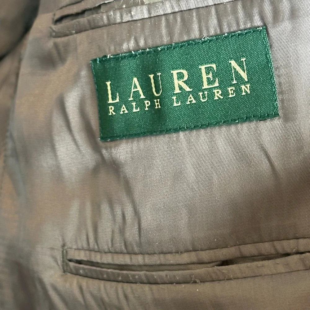 Vintage 90s Lauren Ralph Lauren Houndstooth Silk&Wool 2 Button Blazer/Sport Coat
